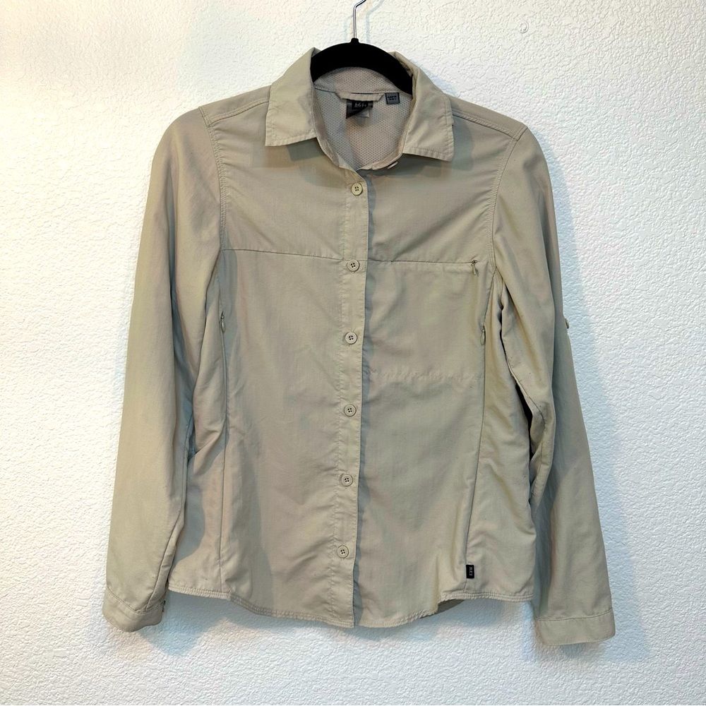 REI Women’s Hiking Athletic Long Sleeve Size S in Taupe